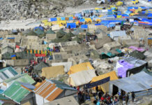 Serving the faith Myriad Tents rested in Amarnath