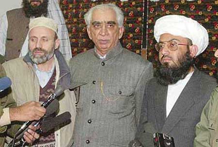 Jaswant Singh after a press conference in Kabul