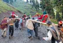 The Invisible Palanquin Man Labourers carrying a Yatris -Photo: Bilal Bahadur