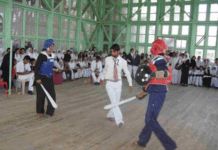 Students from Women's college showing their skills in Thaitang - Photo:Ruwa Shah.