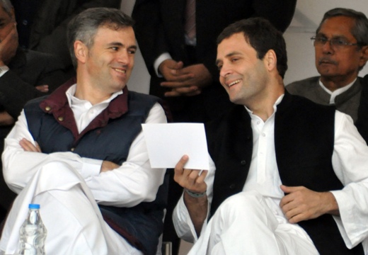 Chief Minister Omar Abdullah and Rahul Gandhi at Sonmarg