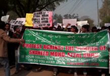 In Pictures Kashmiri students protest in Aligarh Against Hanging