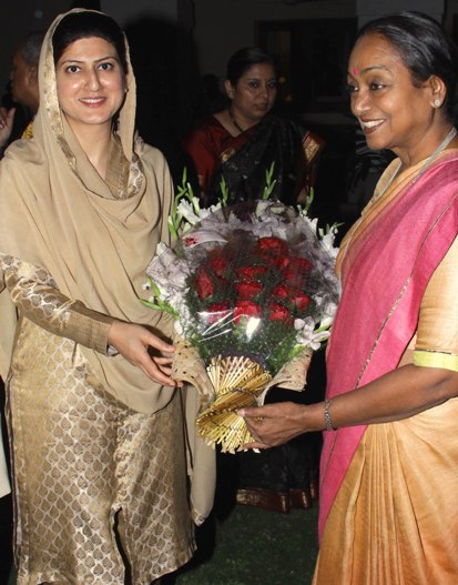 Dr Shahnaz with Lok Saba Speaker Meera Kumar in New Delhi