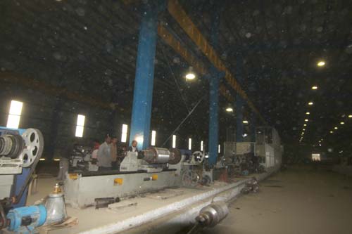 The inner view of Himalayan Rolling Steel Industries Private Limited at Rangreth.Pic: Bilal Bahadur