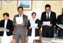 Sharma Administers Oath of Office To 07 Newly Appointed District Judges