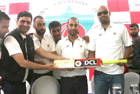 Indian cricketer Yusuf Pathan alongwith DCL management during its launching ceremony at Srinagar.