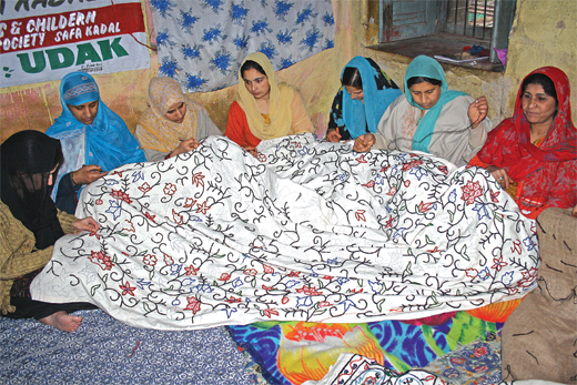 Kashmiri women embroieders
