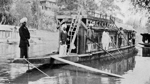 Patients being  brought  to hospital in house boat made ambulance in this file pic of nineteenth century.