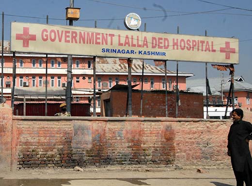 An outside view of  valley’s lone maternity hospital  - Lalla Ded Hospital. Pic: Bilal Bahadur