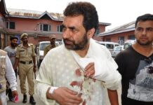 Javaid Mir Bleeds During Srinagar Protest