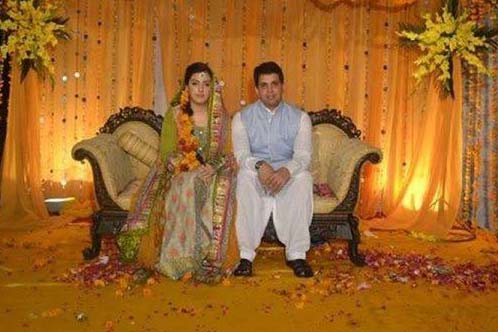NC leader M Shafi Uri’s doctor son with his bride from Muzafarabad, PaK
