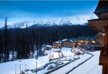 The Khyber Himalayan Resort & Spa, Gulmarg AT DUSK.