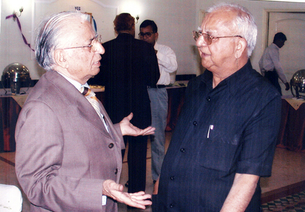 Ved Bhasin with Balraj Puri.