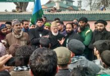 VDC Terror: Geelani’s Deputy Holds Protest Demonstration at Hyderpora
