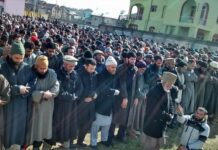Death of Militant: Ashraf Sehrai Leads Prayers in Absentia, Rally in Chadoora