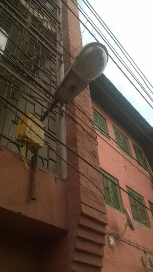 The defunct Street Light in Press enclave, Srinagar.