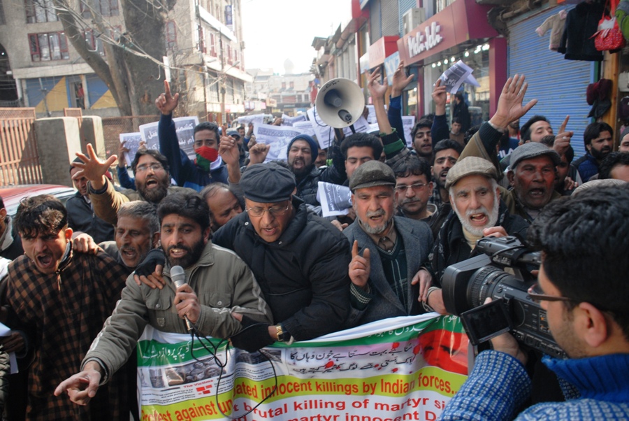 JKLF taking out a solidarity march with Pulwama killings.
