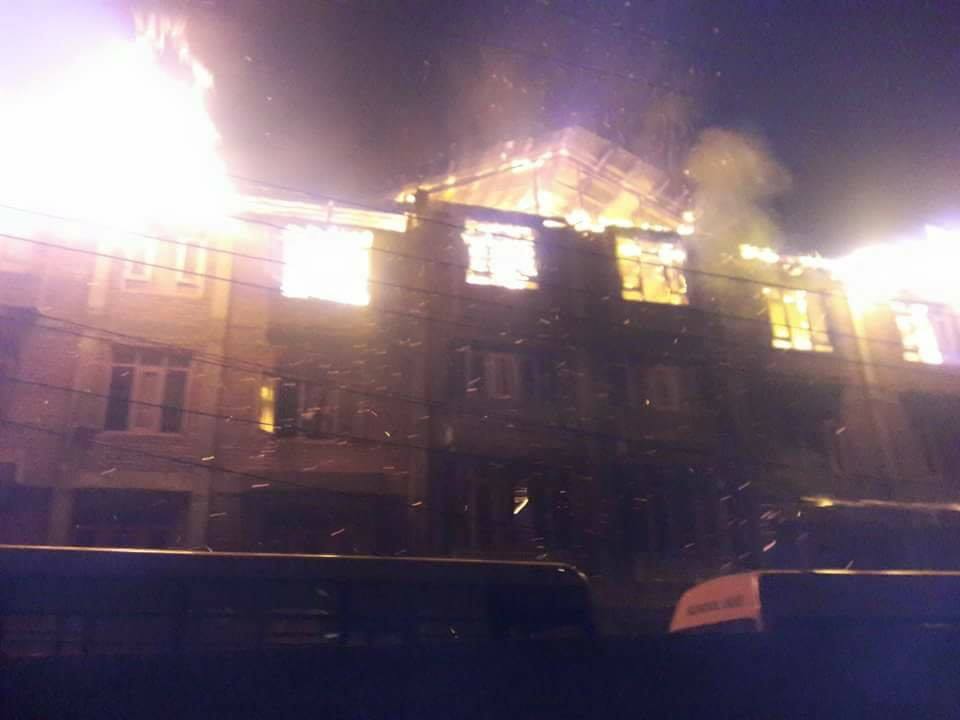 Darul Uloom on Fire in Shah Faesal Colony