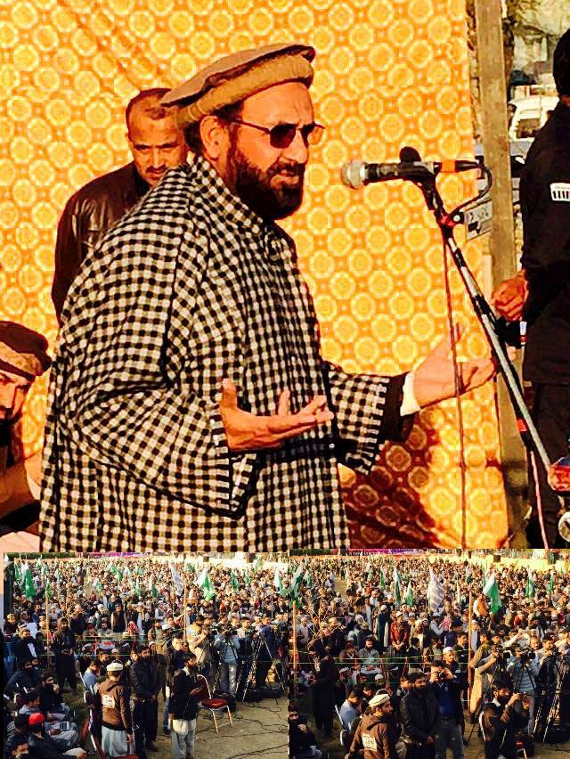 Deputy Amir of Jama'at-e-Islami Pakistan addressing a rally in Islamabad on 'K-Solidarity day on Friday.