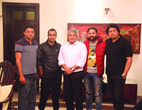 L to R: Abid Saeed Khan, Shams Irfan, Amir Iftikhar, Majid Saed Khan in Islamabad.