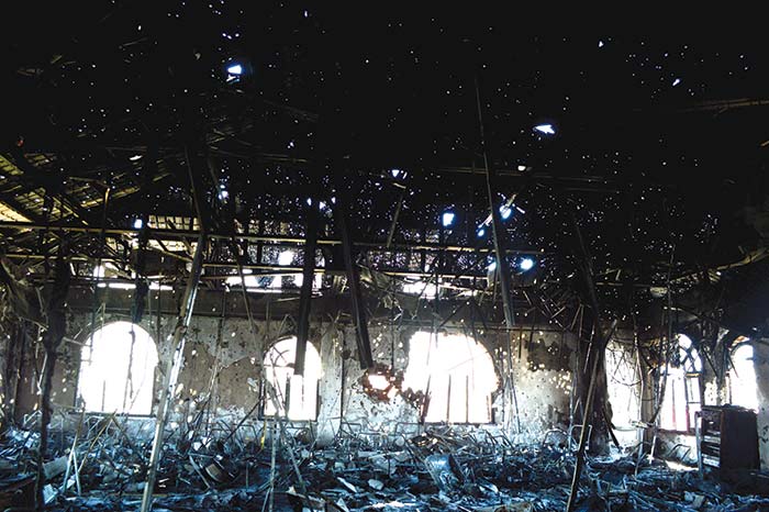 Post Encounter: An inside view of top floor where encounter concluded.