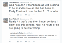 God Only Could Help J&K if Mehbooba as CM Remains Indecisive: Omar