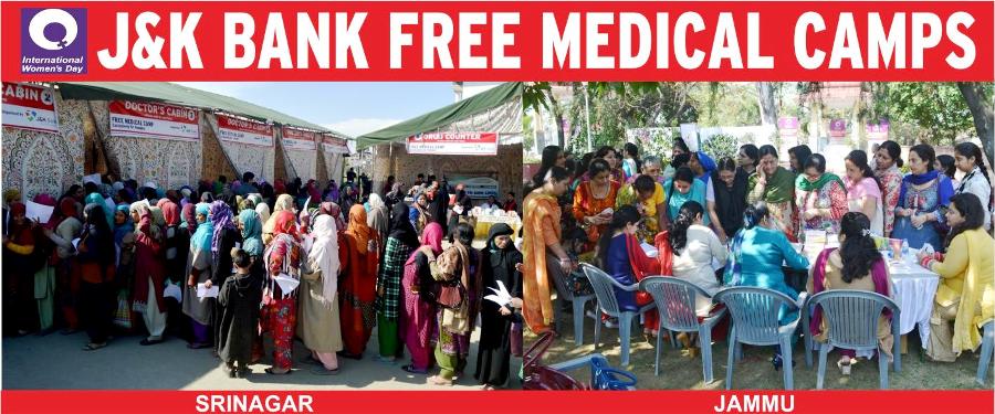 J&K Bank's twin medical camps.