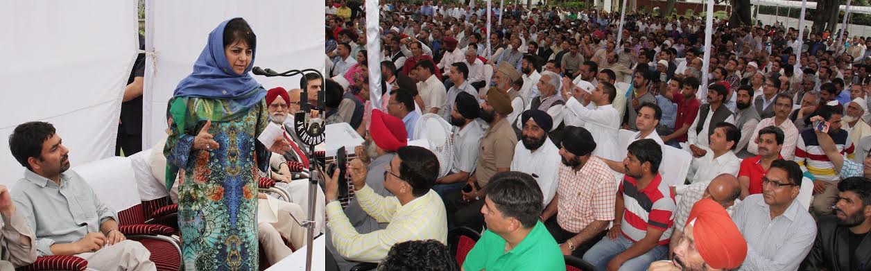 CM Mehbooba Mufti in Jammu
