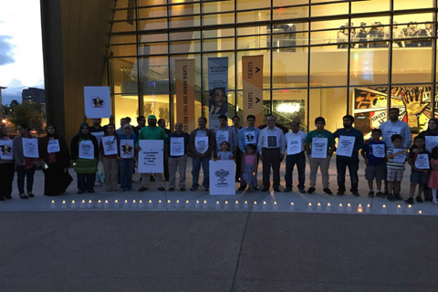 Candle light vigil held at the National Center for Civil and Human Rights in Atlanta on April 22, 2016.