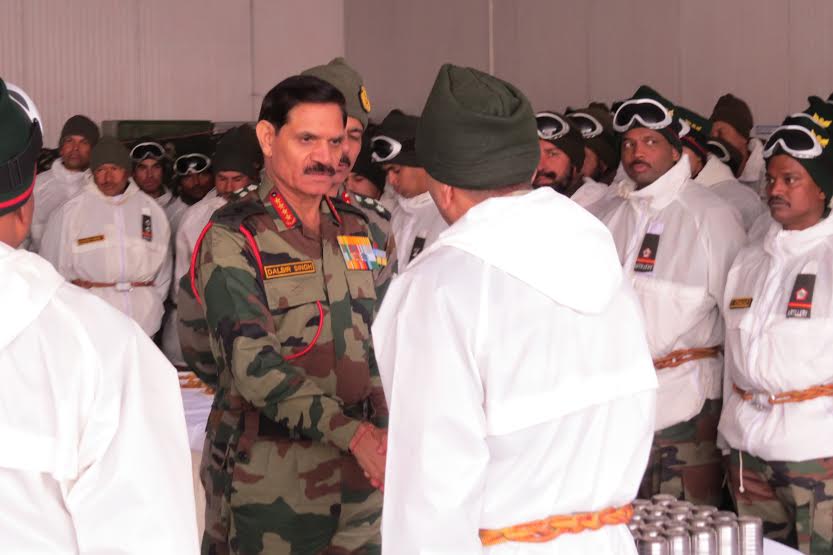 Indian Army Chief at Galcier