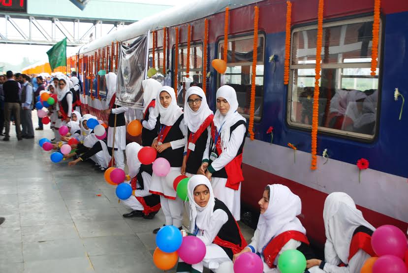 Four New Trains were inaugurated on May 05, 2016 by CM Mehbooba Mufti at Islamabad. (KL Image: Shah Hilal)