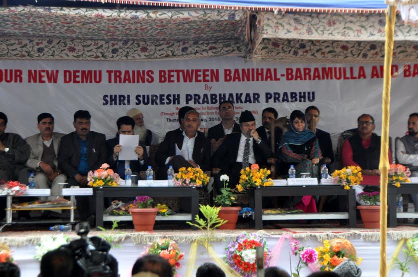 New Two Trains were inaugurated on May 05, 2016 by CM Mehbooba Mufti at Islamabad. (KL Image: Shah Hilal)