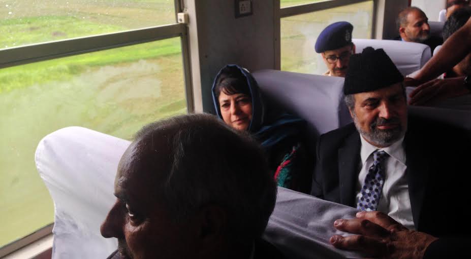 Four New Trains were inaugurated on May 05, 2016 by CM Mehbooba Mufti at Islamabad. (KL Image by Special arrangement)