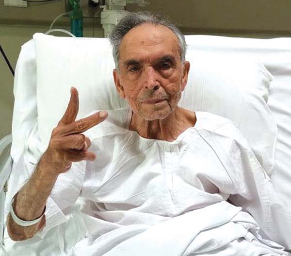 His Last Days: Amanullah Khan resting on a hospital bed in Pakistan’s Rawalpindi.
