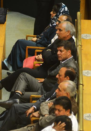 CM Mehbooba Mufti in Banquet Hall of SKICC on first day of 2016-17 budget session on May 25, 2016. (KL Image: Bilal Bahadur)