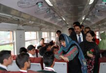 CM Mehbooba Flags Off 4 SRTC from Nowgam Railway Station, 2 Ladies Special
