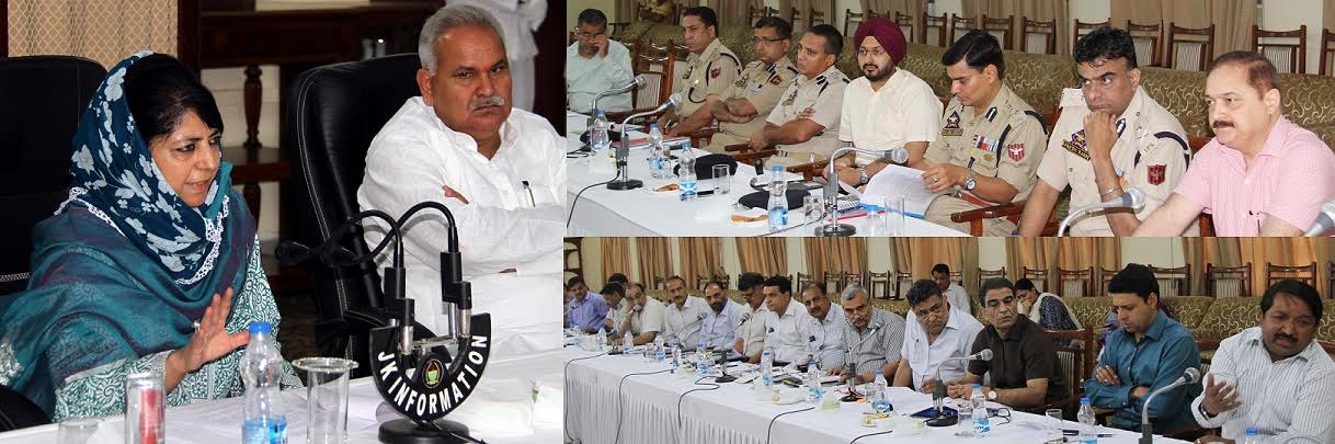 CM chairing Power Scenerio meet in Jammu on May 24, 2016