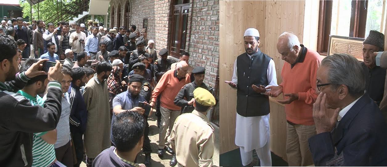 Dr Farooq Abdullah at Nihalpora Pattan on May 05, 2016