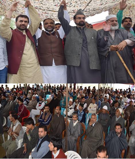 Mirwaiz Umar Farooq at Singhpora on May 24, 2016