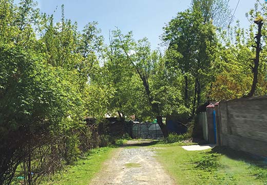 One of the two gates housing CRPF Camp that Adil has to cross to reach home in the Civil Lines areas in Tral.