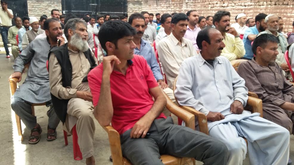 BJP workers in Islamabad listening to MLC Sofi Yousuf on Sunday.