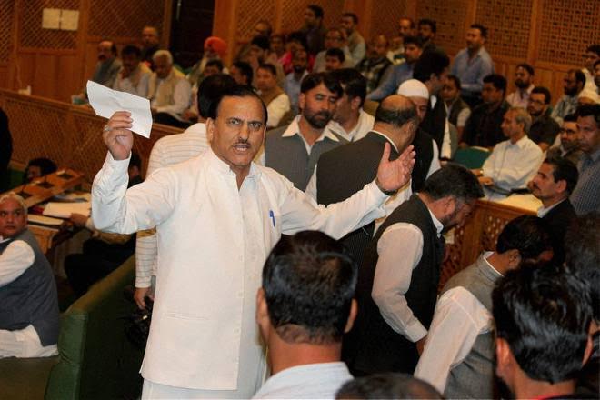 G M Saroori in lower house of J&K Legislature on June Ist 2016