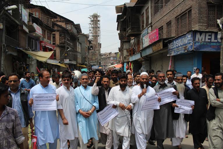 A joint protest demonstration by Kashmir's resistance leadership on Friday.