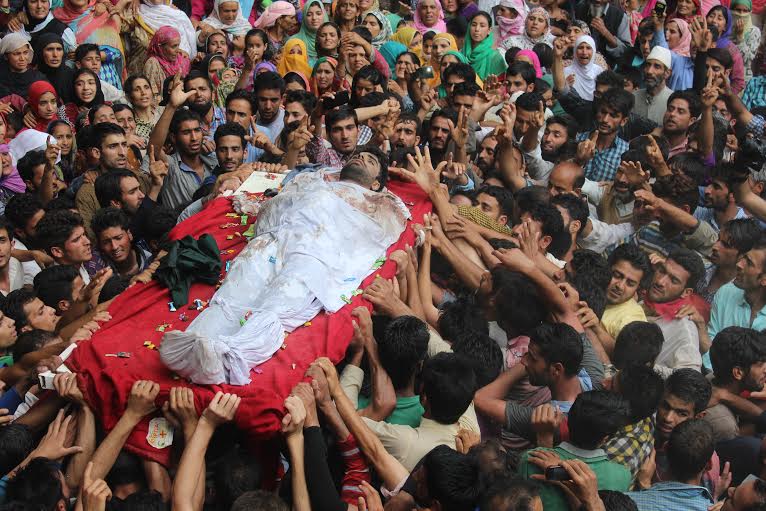 The funeral of slain Sameer Ahmad Wani