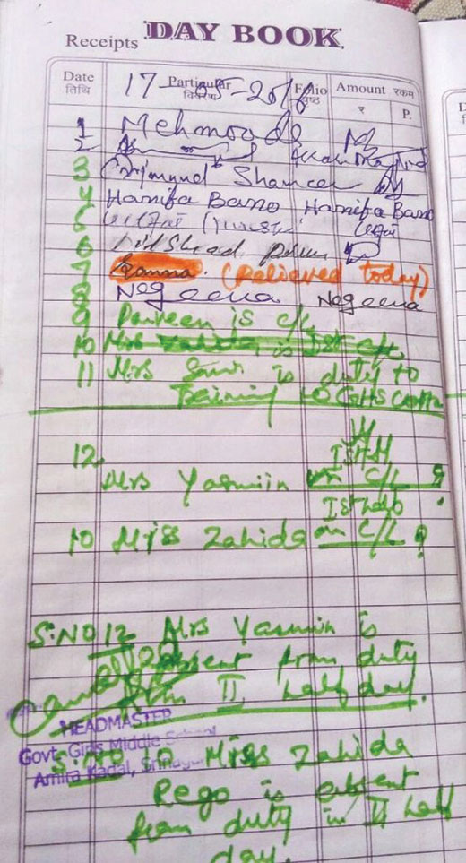 Staffers-in-middle-school-Amira-Kadal-have-been-marking-their-attendance-on-a-day-book