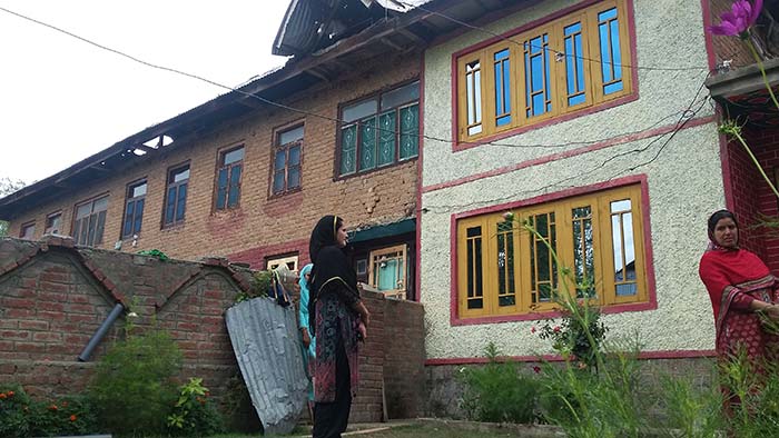 The house in Bamdoora Kokernag where Burhan and his two associates were killed by forces in an ‘encounter’.