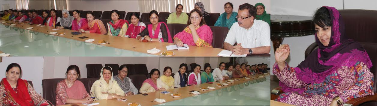 Cm with Civil Secretariat Women Officers on July 29, 2016