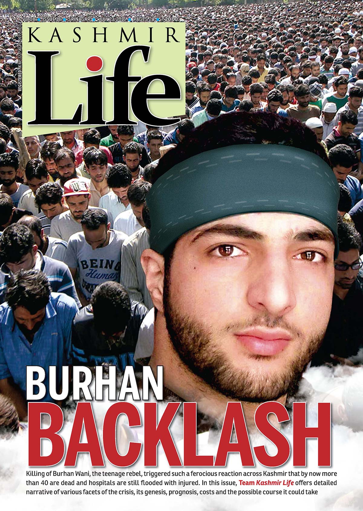 Slain militant commander Burhan Muzaffar Wani