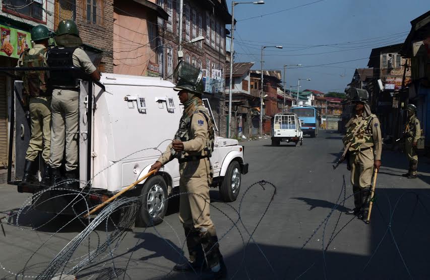 How curfew is imposed in Srinagar.