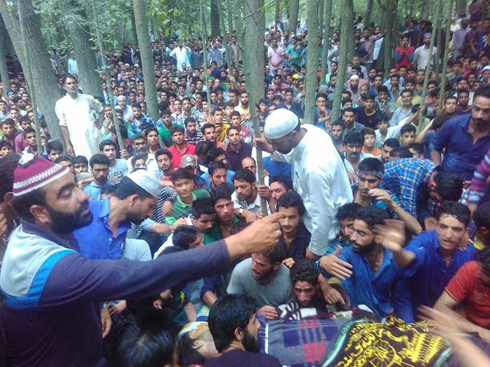 Bidding adieu to Mushtaq Ahmad, a civilian shot dead by forces in Kulgam. 
